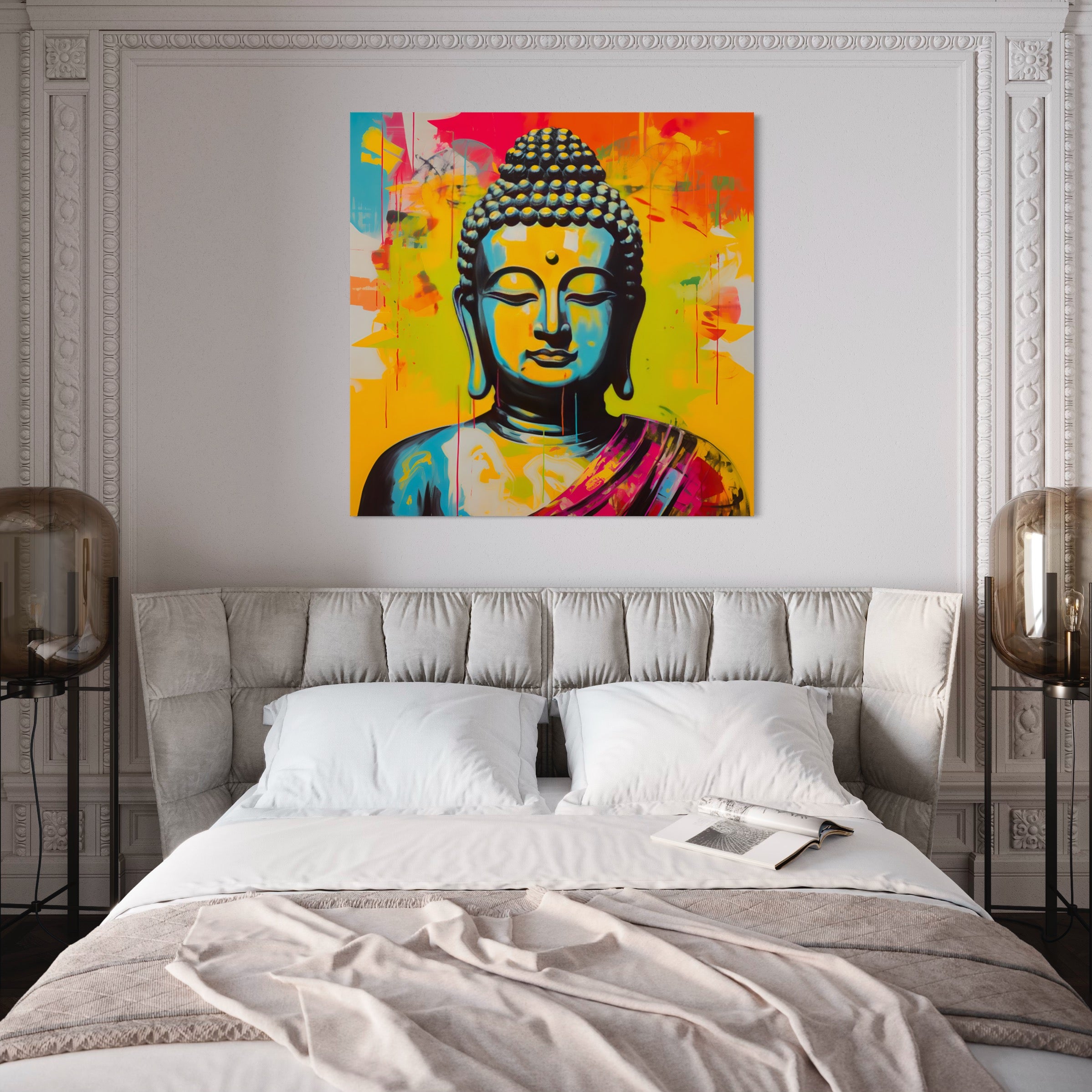 Tableau Zen Bouddha Coloré - Éclat Moderne et Ambiance Zen pour Chambre - Fabulartz.fr 