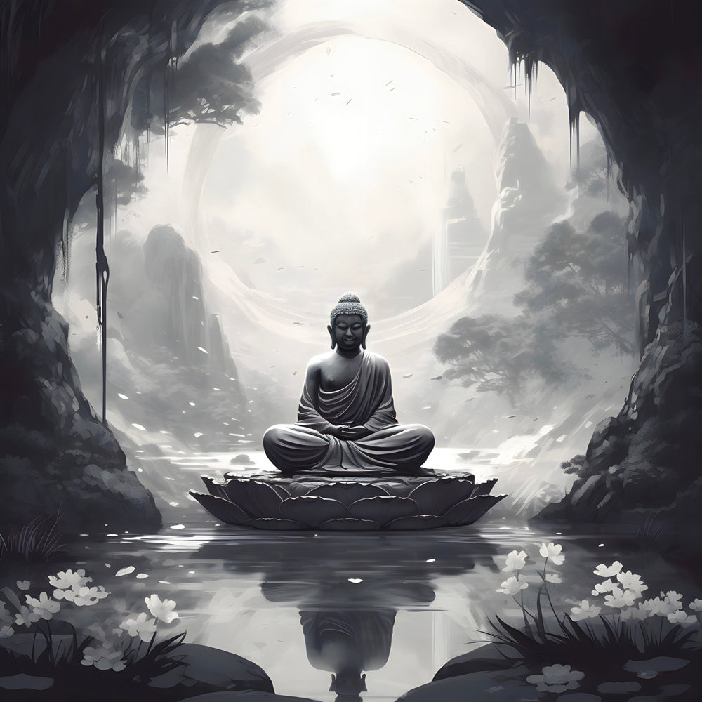Tableau Zen Bouddha Méditation - Déco Murale Paisible et Inspirante - Fabulartz.fr 