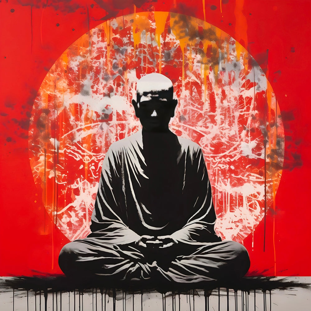 Tableau Zen Bouddha Vibrant - Fusion de Méditation et Couleur - Fabulartz.fr 