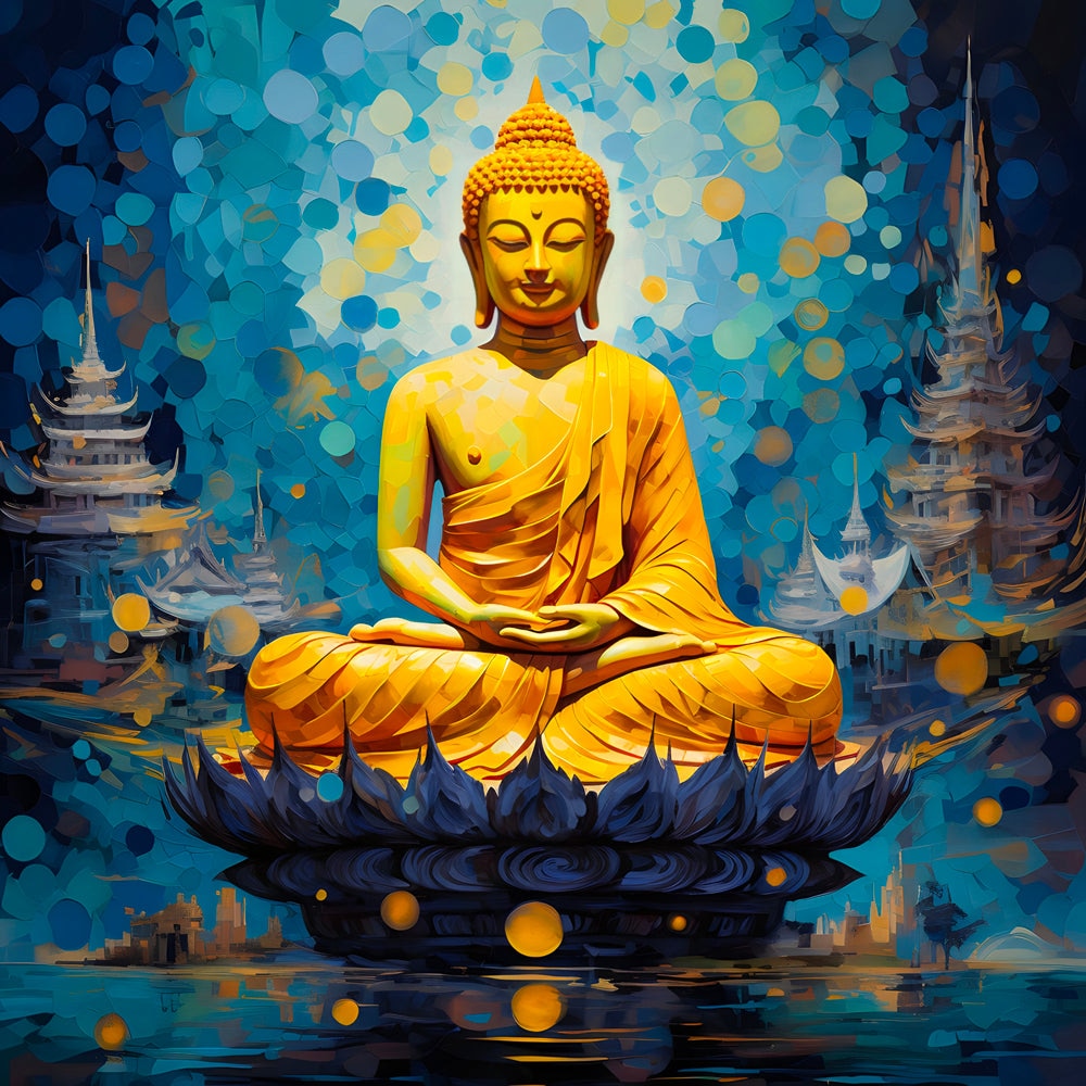 Tableau Zen Méditation de Bouddha - Harmonie & Design Contemporain - Fabulartz.fr 